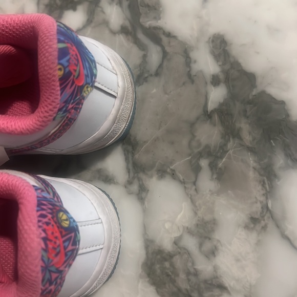 Toddler Nike shoes girls Size 5c Air Force 1 Ones Pink White - Picture 6 of 6